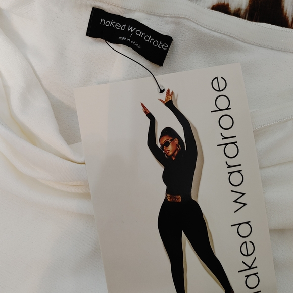 NAKED WARDROBE: THE NW TUBE DRESS, WHITE L - Picture 13 of 16